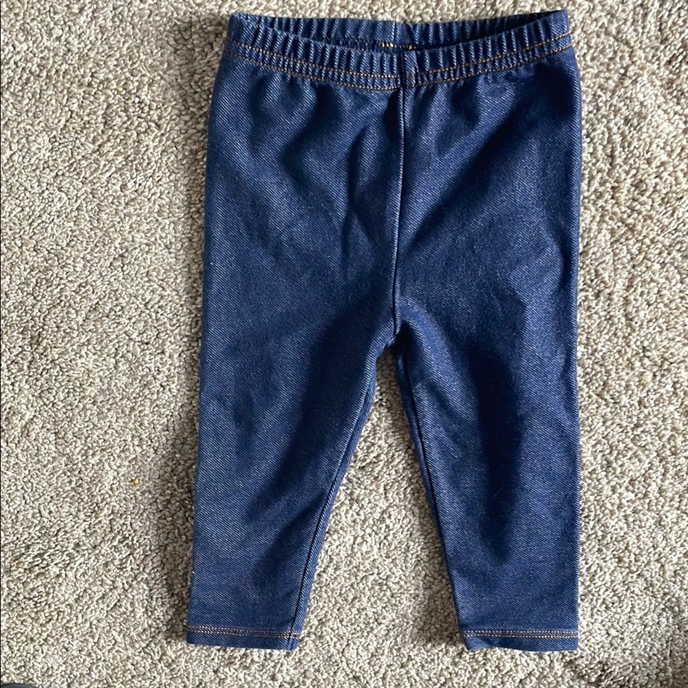 Carter's Blue Leggings Soft Stretchy Bottoms